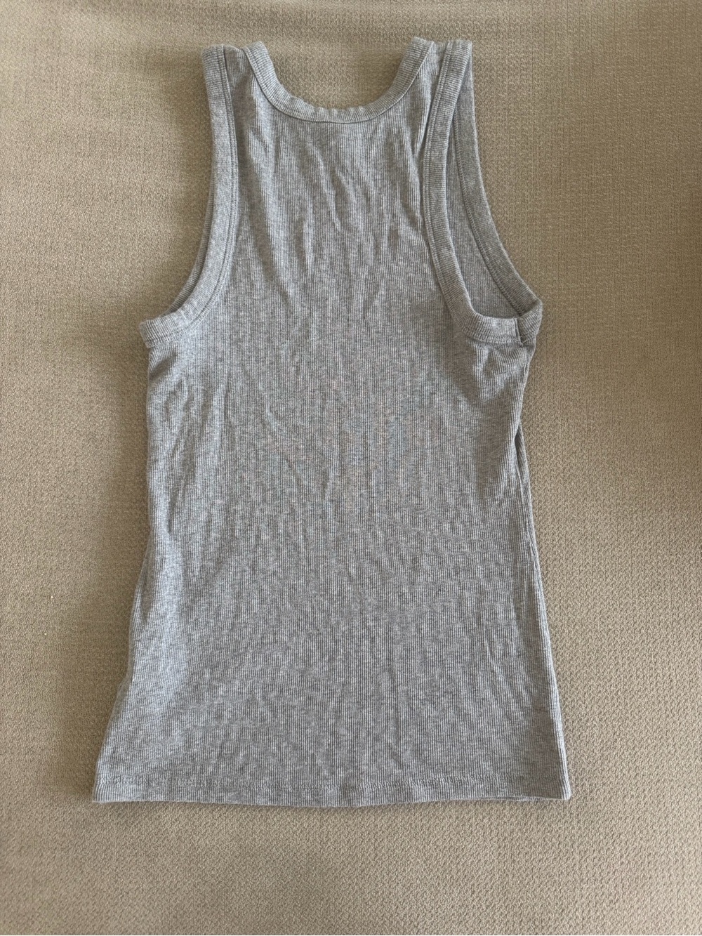 Women's Grey Tank Top Sleeveless Ribbed Tank